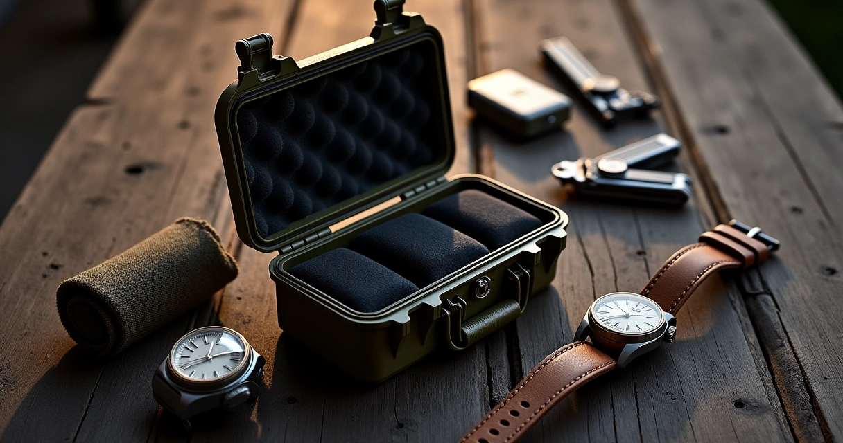 Best watch case for field watch travel and camping gear